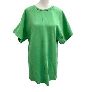 COS Short Sleeve Crew Neck Mini T-Shirt Shirt Dress Bright Green size Small